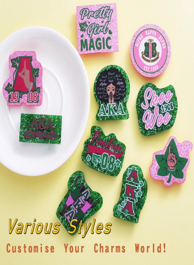 LParkin 10 PCS Bogg Charms for Tote Bags, Accessories for Bogg Bag, Decorative Inserts for Beach Tote, Rubber Bag Accessories with AKA Black Girl Magic - Image 5