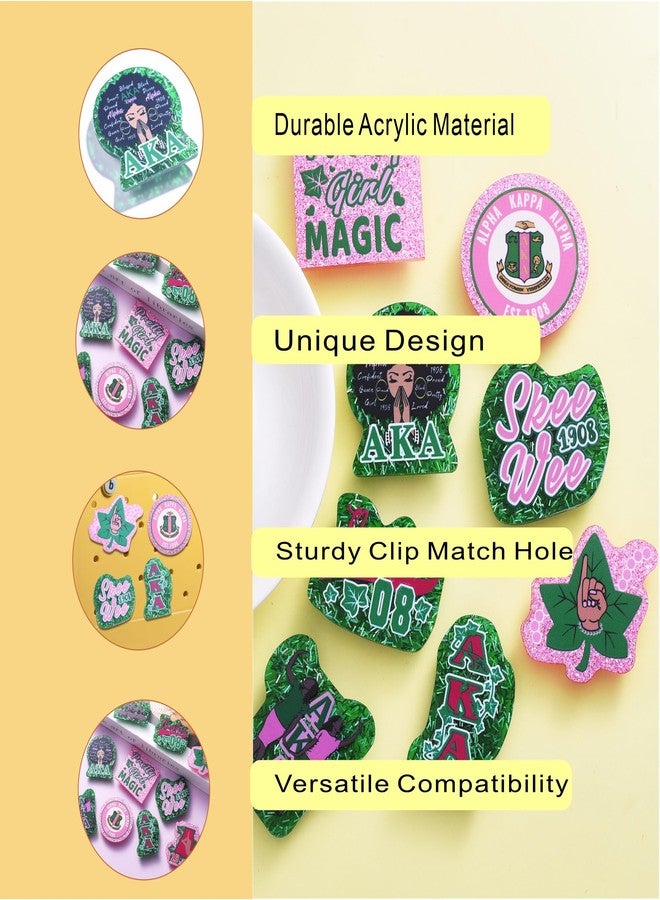 LParkin 10 PCS Bogg Charms for Tote Bags, Accessories for Bogg Bag, Decorative Inserts for Beach Tote, Rubber Bag Accessories with AKA Black Girl Magic - Image 4