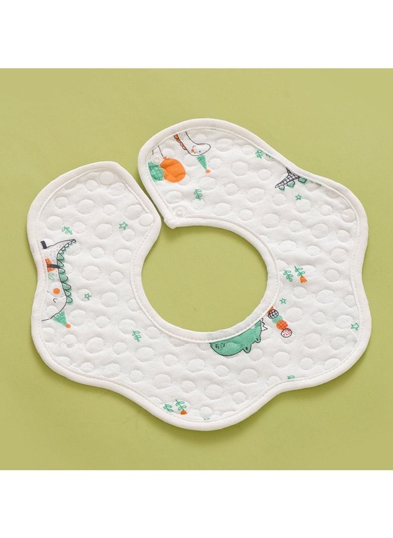 Loquat Pure Cotton Cartoon Printing Baby Bib 
