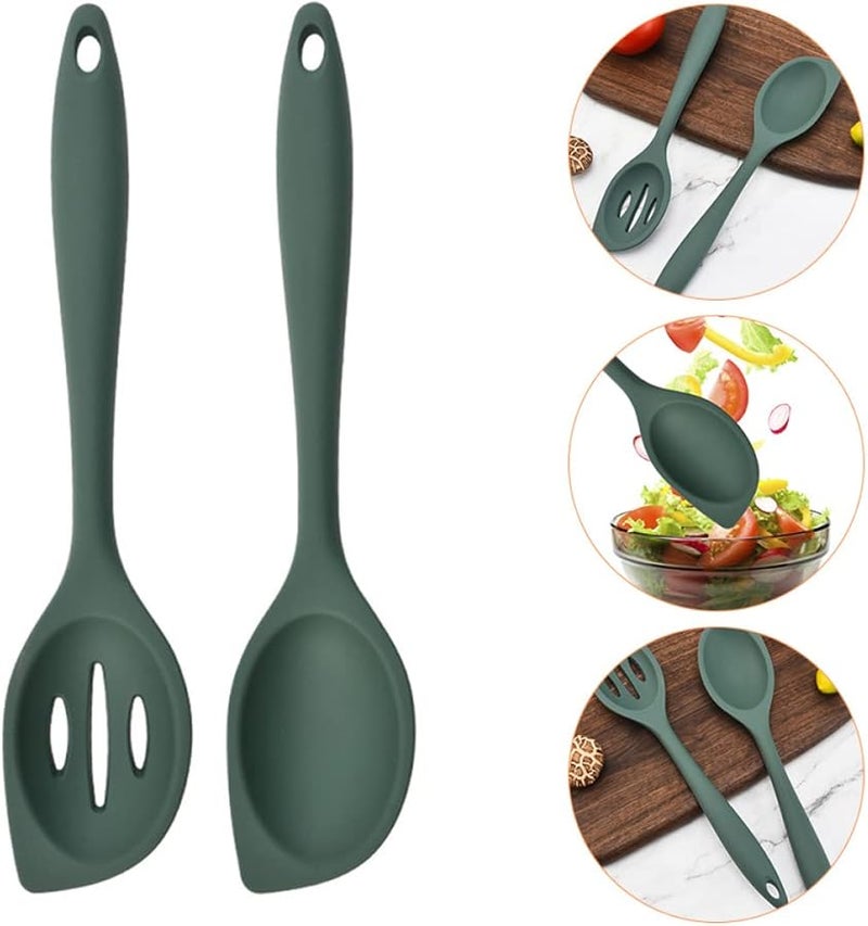 Silicone Rice Spoon Set Lightweight Kitchen Utensil for Soup Stew Cooking Easy Storage - Image 3