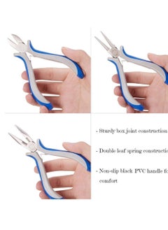 Y&D Jewellery Pliers Set Long Needle Nose End Cutting Pliers, Combination Carbon Steel Mini Precision for Making DIY  - Image 2