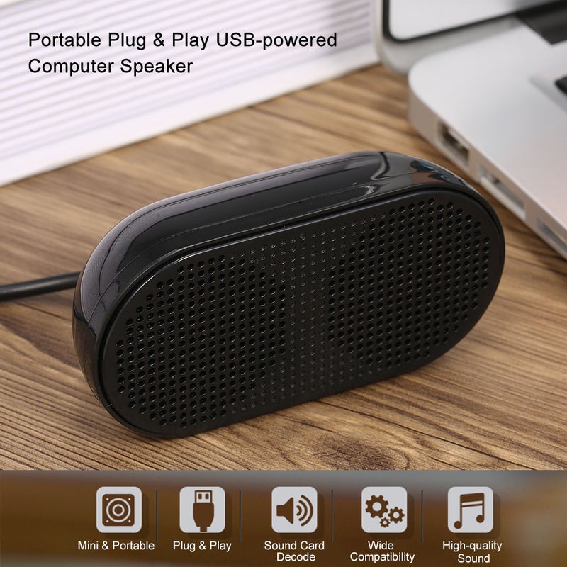 HK-5002 Computer Speaker USB Speaker Plug & Play Portable USB-powered Speaker Double Horn 3W Output for PC Laptops - Image 3