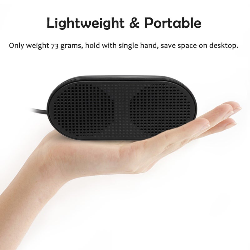 HK-5002 Computer Speaker USB Speaker Plug & Play Portable USB-powered Speaker Double Horn 3W Output for PC Laptops - Image 5