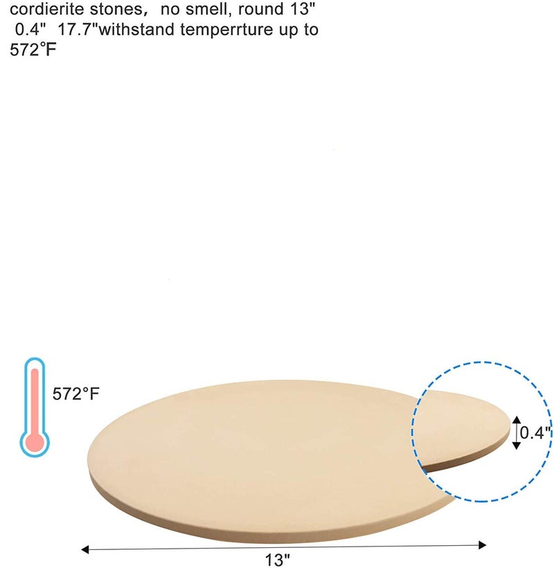 Hari حجر بيتزا من الكورديريت مع حامل، للأفران والشوايات، بيج، تان - Image 2