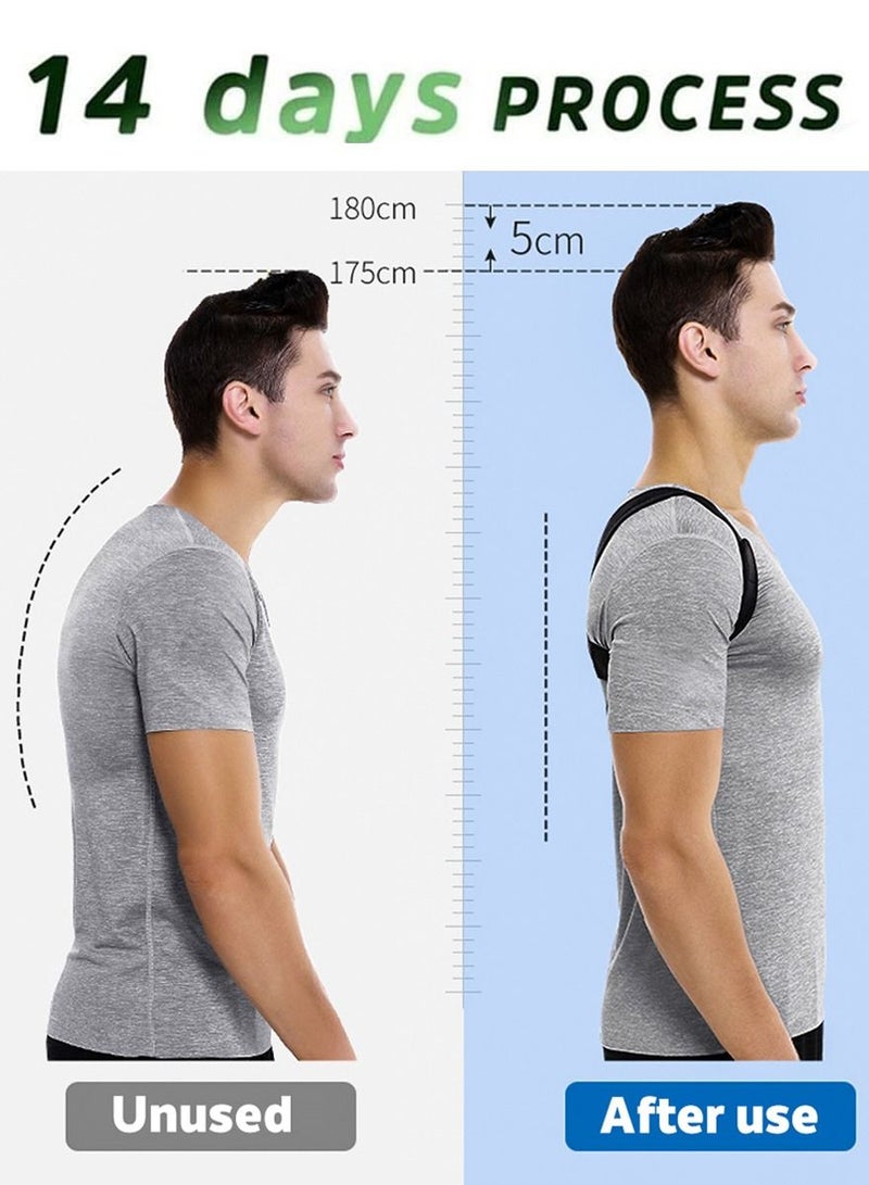 قطوب دعم قوس الظهر و تصحيح الوضعية حزام لتخفيف الألم والإجهاد والتعب من خلال محاذاة العنق والكتف الترقوة والعمود الفقري . - Image 3