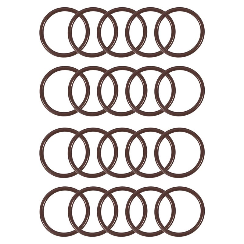 uxcell Fluorine Rubber O-Rings 28mm OD 23mm ID 2.5mm Width, Metric FKM Sealing Gasket, Pack of 20 - Image 1