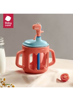 Babycare Babycare - Baby Milk Cup, Glass, T-Rex Toby Red, BPA-Free, Non-Toxic, Safe for Babies, Leak-Proof, Durable Glass Cup, Easy Grip Handle, Ideal for Toddlers, Eco-Friendly 250 ml  - Image 3