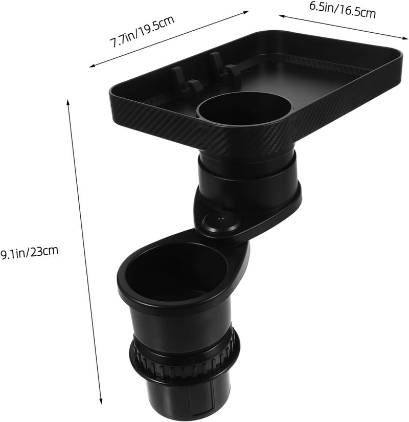 Cup Holder Tray Car Food Table Cup Holder Expander Rotating Design for Versatile Use Easy Installation Cleaning for Drinks and Bottles - Image 2