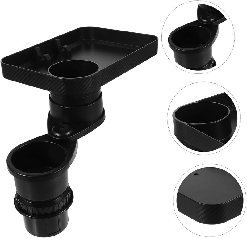 Cup Holder Tray Car Food Table Cup Holder Expander Rotating Design for Versatile Use Easy Installation Cleaning for Drinks and Bottles - Image 5