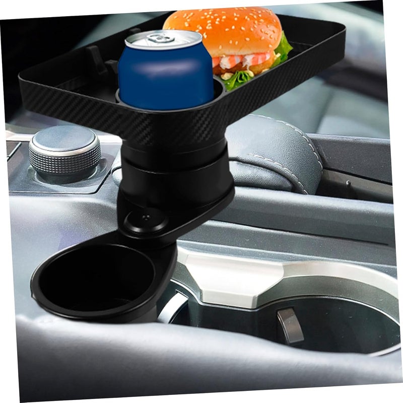 Cup Holder Tray Car Food Table Cup Holder Expander Rotating Design for Versatile Use Easy Installation Cleaning for Drinks and Bottles - Image 3