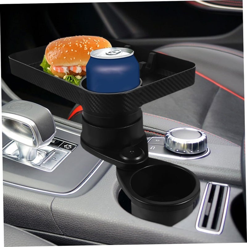 Cup Holder Tray Car Food Table Cup Holder Expander Rotating Design for Versatile Use Easy Installation Cleaning for Drinks and Bottles - Image 4