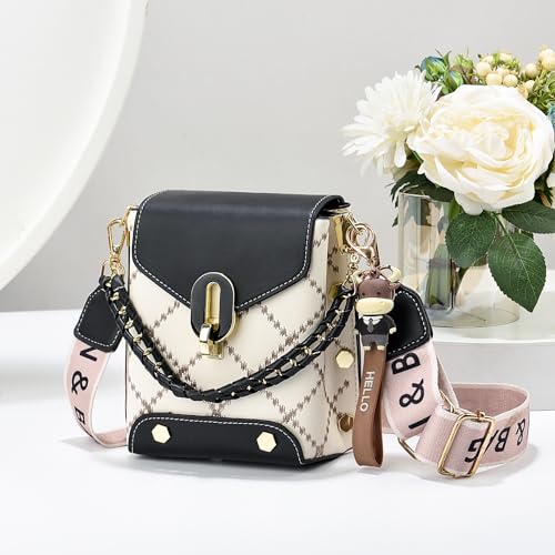 Xiaoyu Small Crossbody Bags for Women Fashion Cell Phone Purse Shoulder Handbags with Wide Strap (Black) - Image 2