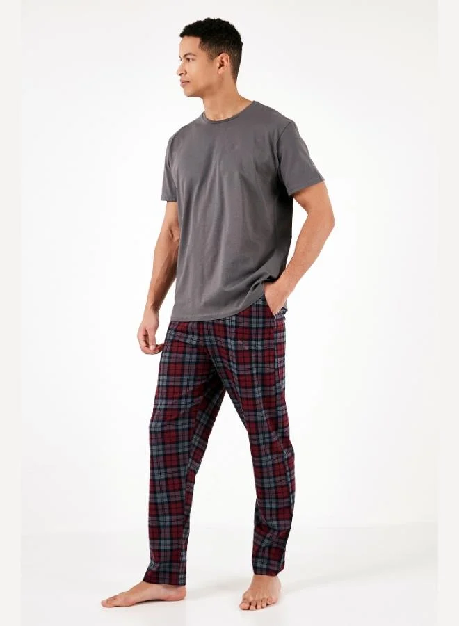 Buratti  Buratti Plaid Cotton Regular Fit Short Sleeve Pajama Set Men's Pajama Set 6572006 for Men | Best Price UAE