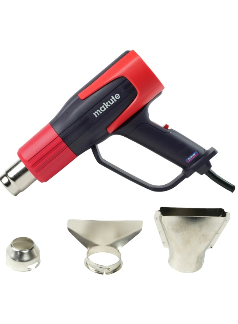 makute Heat Gun, 2000W Dual Temperature (350°C/600°C) with 300L/500L Airflow, Multifunctional Tool for Electrical Connector and Cell Phone Repair- HG121 - Image 3