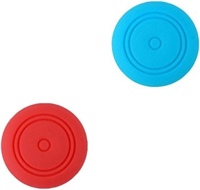 Analog Controller Gamepad Thumb Stick Grips Thumbsticks Joystick Cap Cover for Switch NS Controller (Red + Blue)