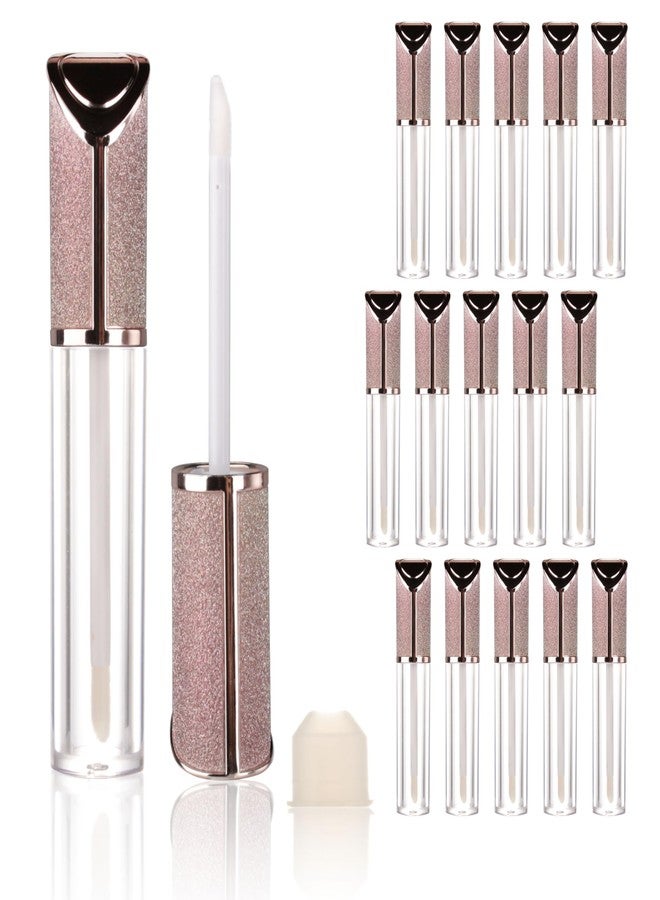 COSIDEA 15pcs Round Empty 5ml 0.17oz lip gloss tubes with wand and Gradient pink leather slope cap Lipgloss tube containers for lip oil packing - Image 1