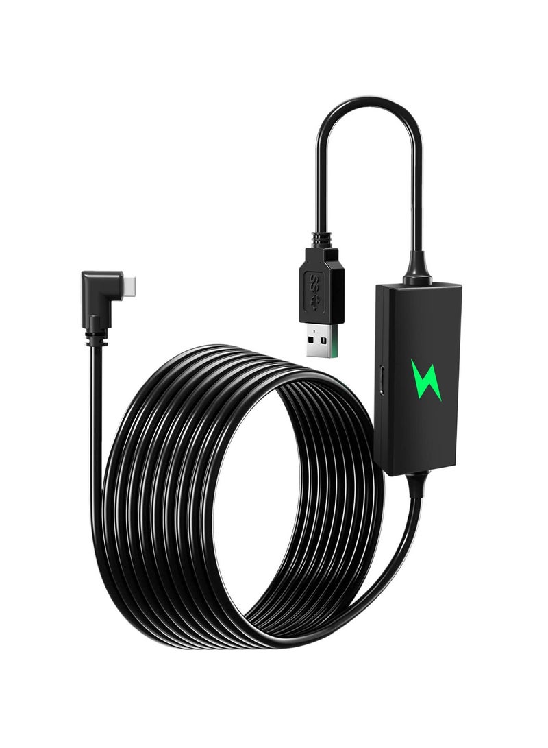 SYOSI Upgraded 16FT/5m Link Cable for Oculus Quest 2/Pro with USB 3.2 2A Fast Charging Type C Port, VR Link Cable with 5Gbps Transfer Rate for Gaming PC and VR Headset Accessories - Image 1