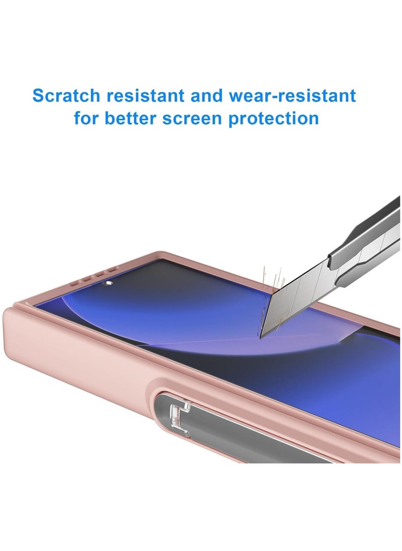 حافظة لجهاز Galaxy Z Fold 6 2024 مزودة بواقٍ مدمج للشاشة الأمامية وقاعدة وحماية للمفصل، غلاف كامل للجسم، حافظة صلبة مقاومة للخدوش والصدمات.