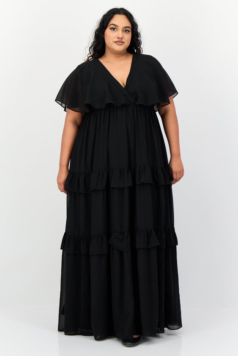 Archive Design Studio Women Solid Maxi Dress, Black - Image 1