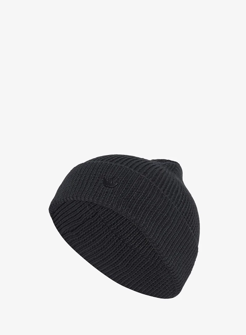 Everyday Icons Beanie With Tonal Metal Trefoil