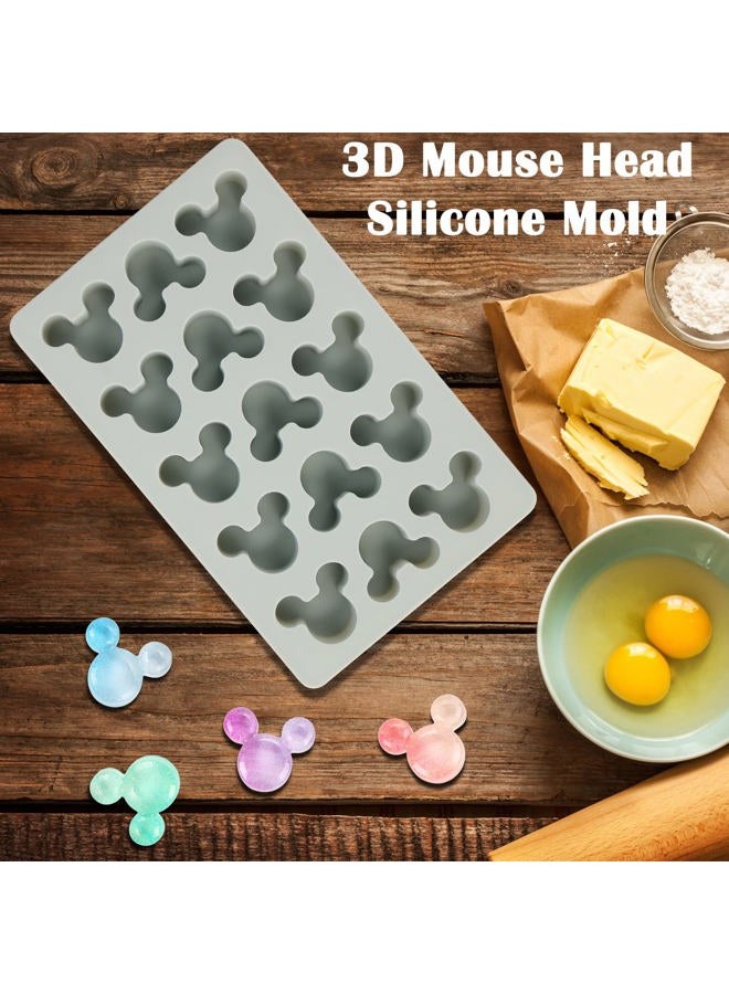 LIYDE Gummy Mouse Molds Silicone, 15 Cavity Non-Stick Mouse Head Silicone Molds for Ice Cube DIY Gummies Chocolate Candy - Image 5