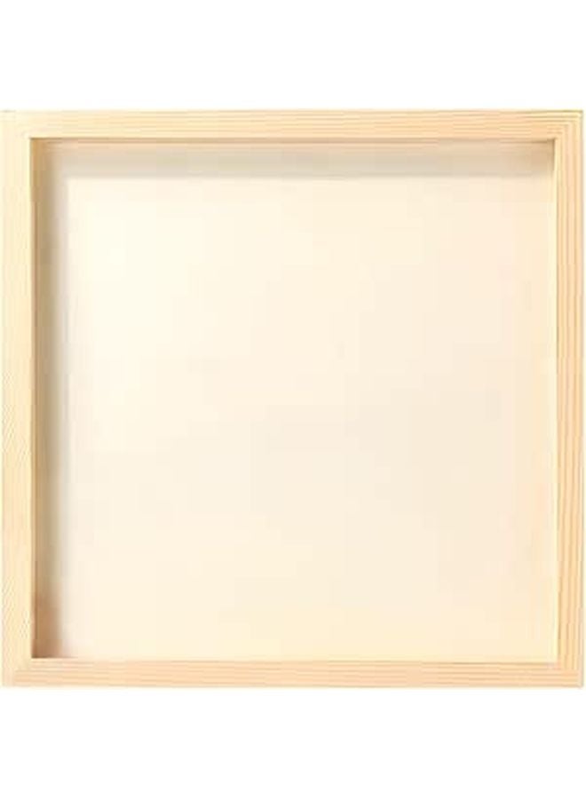 Wooden Craft Frame Square 12x12 Inch Groove Design Panels for DIY Signs and Decor - Image 1