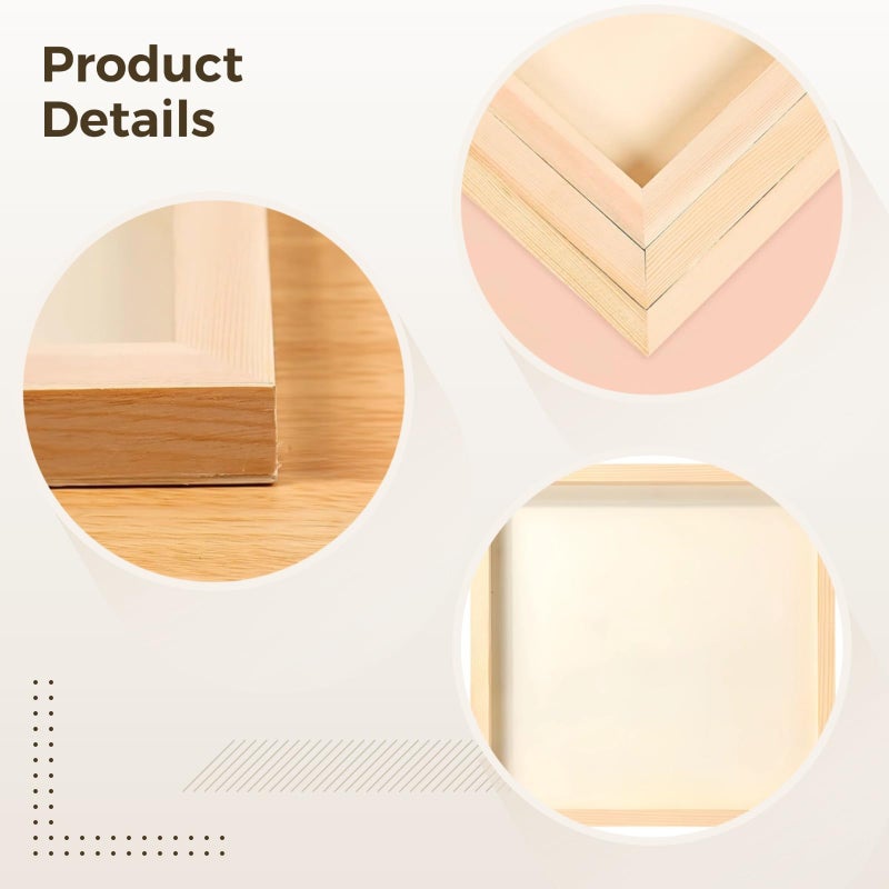 Wooden Craft Frame Square 12x12 Inch Groove Design Panels for DIY Signs and Decor - Image 5