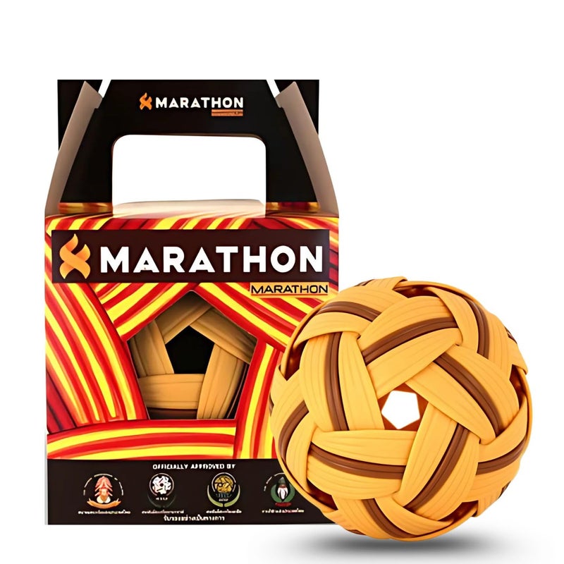 VAYINATO Marathon MT-201 Competition General Sepak Takraw Ball for Men | Lightweight Rattan-Style Plastic Ball | Durable & Safe for Indoor/Outdoor Play | Made in Thailand - Image 1