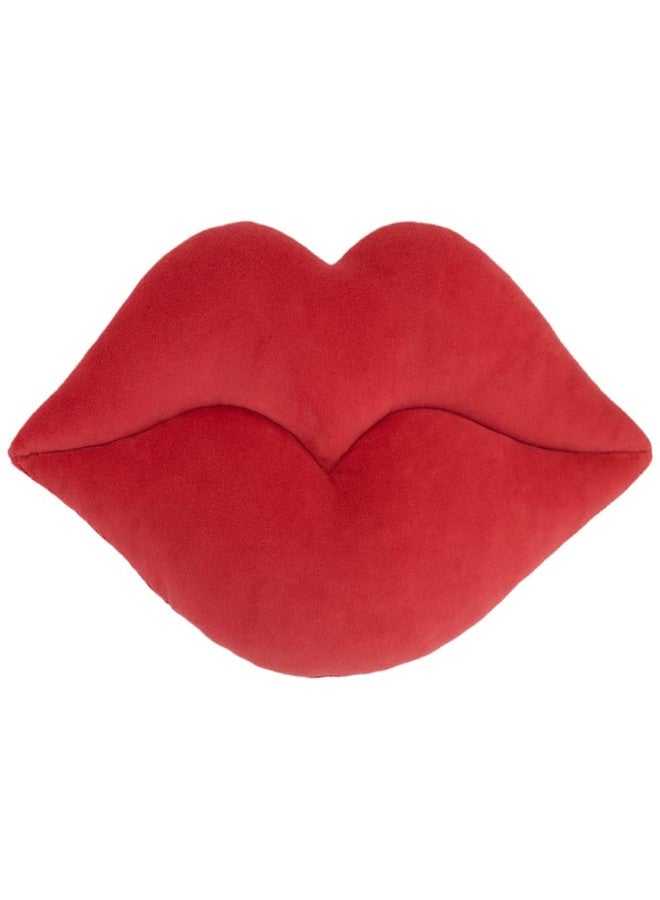 KINGROSE 3D Lip Throw Pillow Decorative Little Pillows Soft Cute Cushion for Sofa Couch Bed Home Decor Girls 11 x 18 Inches Red - Image 1
