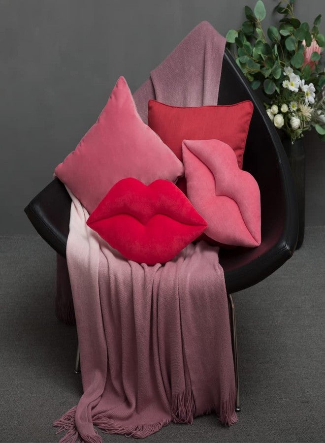KINGROSE 3D Lip Throw Pillow Decorative Little Pillows Soft Cute Cushion for Sofa Couch Bed Home Decor Girls 11 x 18 Inches Red - Image 5