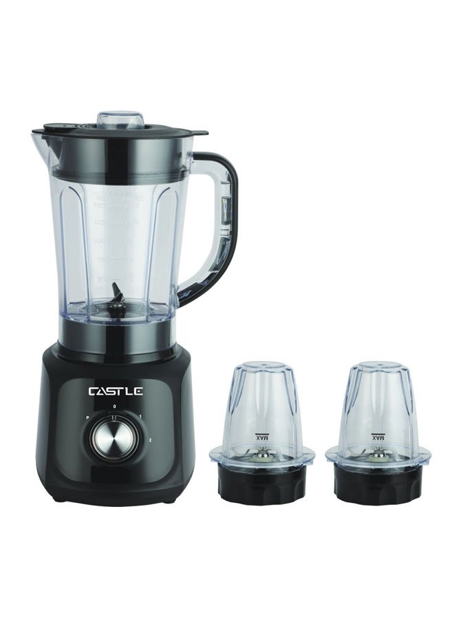 كاسيل خلاط كهربائي 800 واط, 1.5 لتر, 2 مطحنة, أسود - EB1080