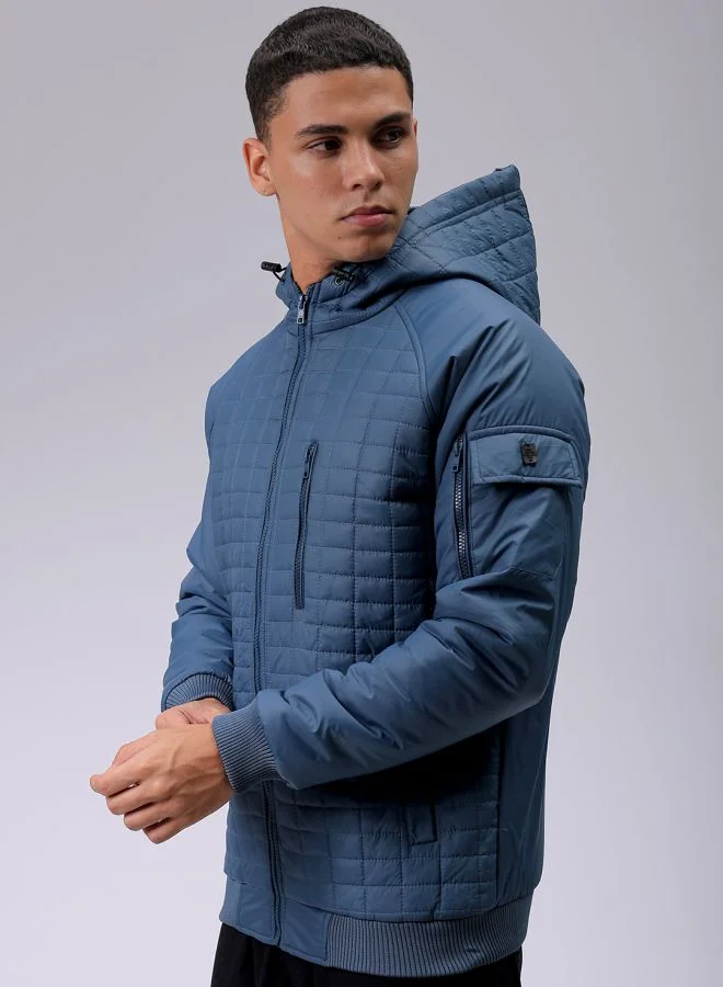 شركة المرآب الهندية Men Slim Fit Solid Puffer Jackets