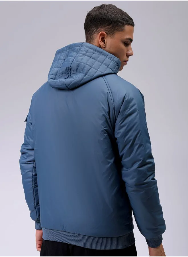 شركة المرآب الهندية Men Slim Fit Solid Puffer Jackets