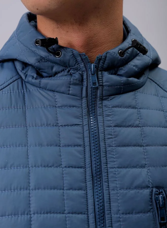 شركة المرآب الهندية Men Slim Fit Solid Puffer Jackets