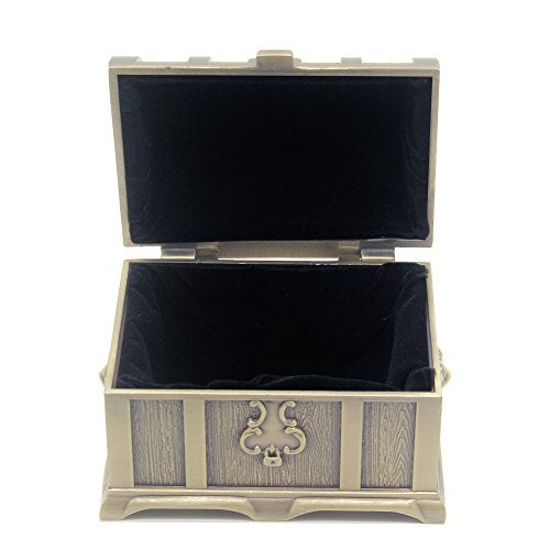 AVESON Rectangle Vintage Metal Treasure Chest Trinket Jewelry Box Gift Box Ring Case for Girls Ladies Women, Medium, Bronze - Image 5