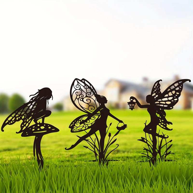 Garkup Decorative Garden Stakes, Fairy Garden Statues for Home and Garden (3) - Image 2