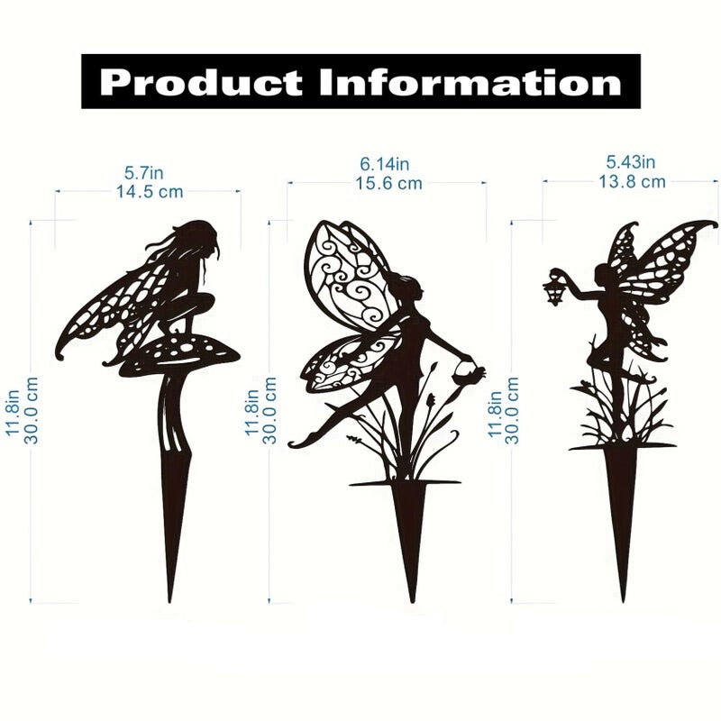 Garkup Decorative Garden Stakes, Fairy Garden Statues for Home and Garden (3) - Image 3