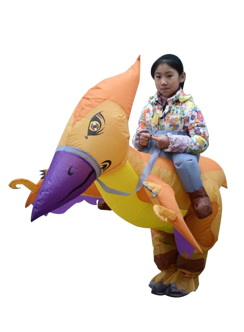 Factory Price بدلة ديناصور قابلة للنفخ للأطفال - برتقالي - Image 1