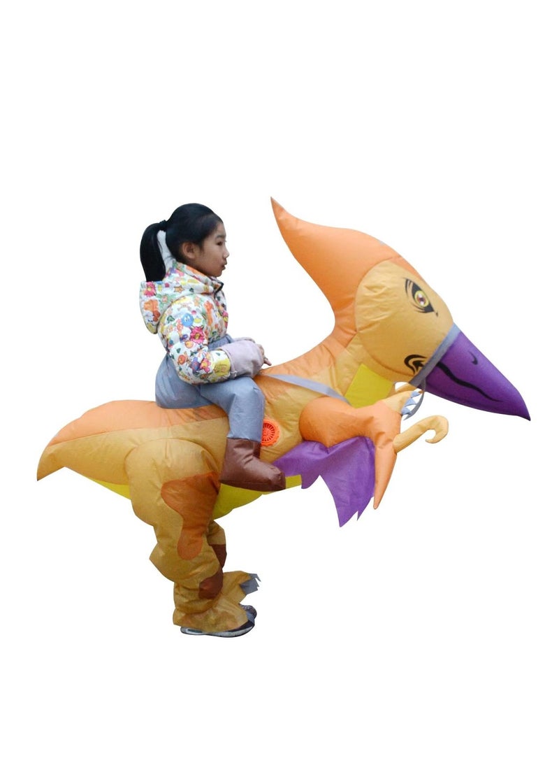 Factory Price بدلة ديناصور قابلة للنفخ للأطفال - برتقالي - Image 3