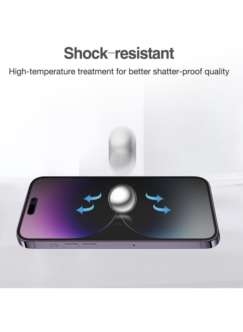 BORTONY iPhone 14 Pro Max Privacy Screen Protector 9H Anti Spy Dark Film Guard Case Friendly Bubble Free Tempered Glass for Apple iPhone 14 Pro Max 6.7 Inch 2022 - Image 2