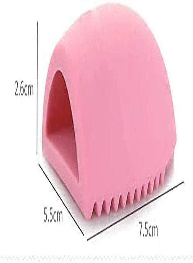TopFinder® | Silicone Makeup Brush Cleaner | Cleaning Mat | Brush Cleaner Pad | Cosmetic Brush Cleaner | Portable Washing Tool | Color Removal Cleaner Sponge | Pink |- Pack of 2 - Image 2