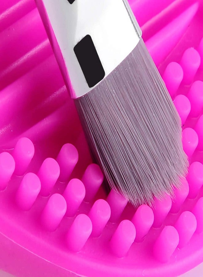 TopFinder® | Silicone Makeup Brush Cleaner | Cleaning Mat | Brush Cleaner Pad | Cosmetic Brush Cleaner | Portable Washing Tool | Color Removal Cleaner Sponge | Pink |- Pack of 2 - Image 5