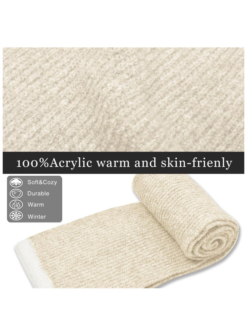 SYOSI Womens Winter Knit Beanie Hats and Touchscreen Gloves Long Scarf Set with Warm Thick Fleece Lined Skull Caps Scarves for Women - Image 3