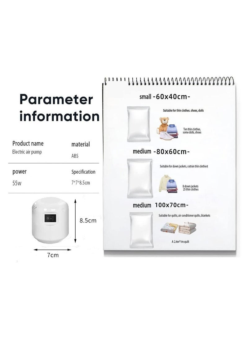 Captaintech 6-Piece Premium Vacuum Storage Bags with Electric Pump – Jumbo/Large/Medium Space Saver for Clothes, Bedding & Travel ﻿ - Image 2