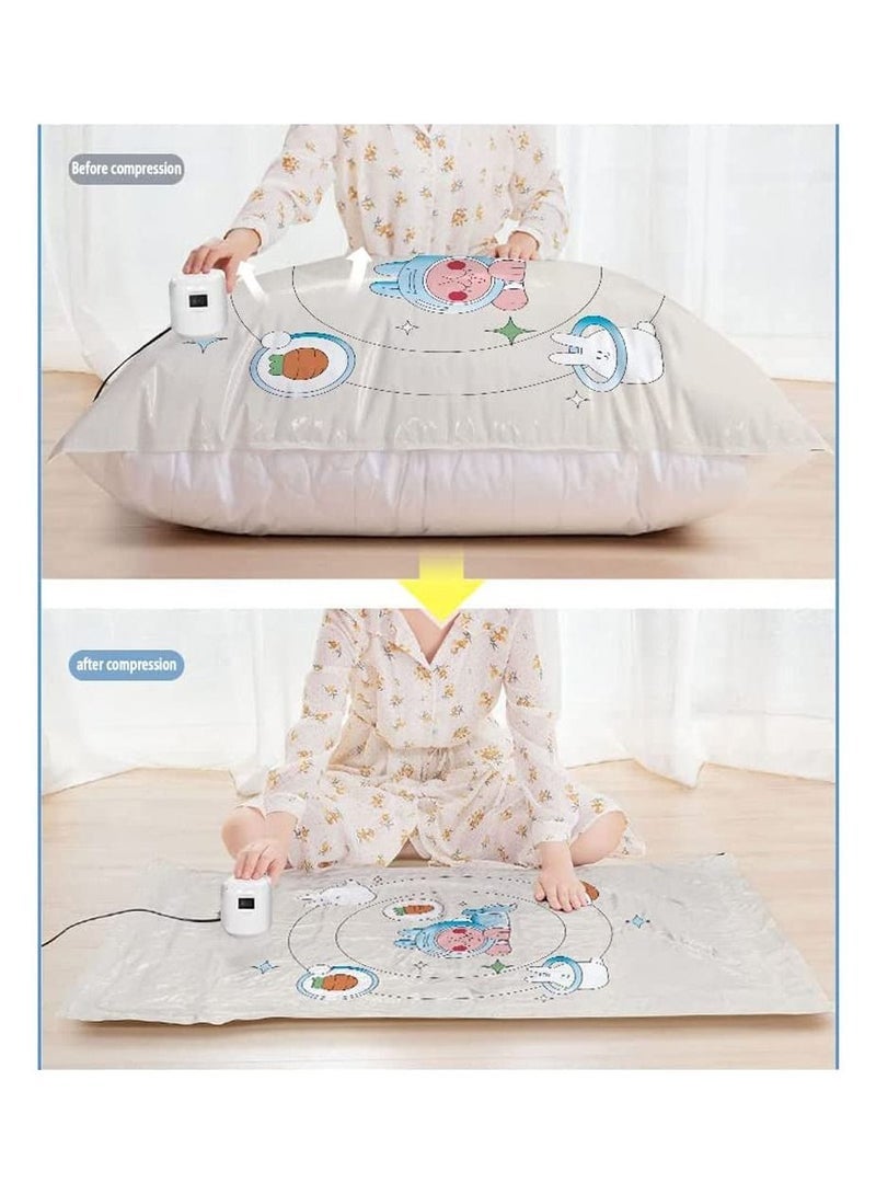 Captaintech 6-Piece Premium Vacuum Storage Bags with Electric Pump – Jumbo/Large/Medium Space Saver for Clothes, Bedding & Travel ﻿ - Image 3