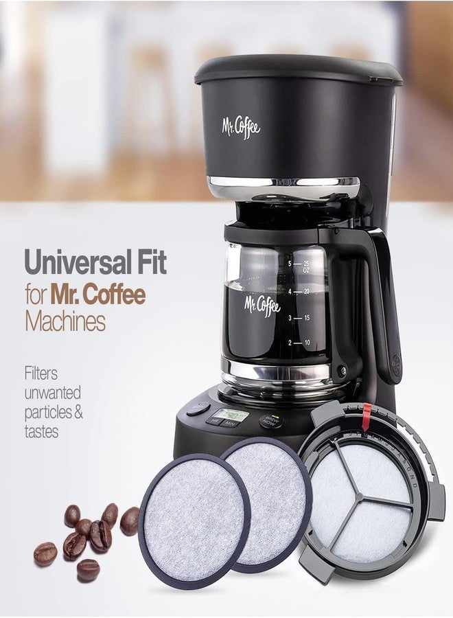 BRENSTEN أقراص فلتر القهوة مع إطار لماكينات القهوة من Mr. Coffee - 12 قطعة من فلاتر القهوة وإطار حامل فلتر واحد متوافق مع ماكينات MrCoffee (1 إطار قرص + 12 قطعة من أقراص الفلتر) - Image 2