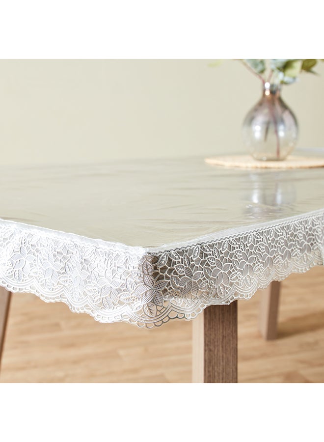 Home Box Crystallo Transparent Table Cover with Lace Border 178 x 274 cm  - Image 3