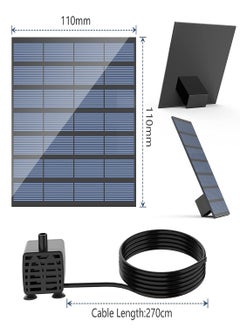 Generic Solar Water Pump Kit, Solar Fountain Pump for Bird Bath with 6 Nozzles, Solar Floating Water Fountain Pump for Bird Bath, Fish Tank, Pond, Garden Outdoor, Solar Water Fountain with Panel  - Image 5