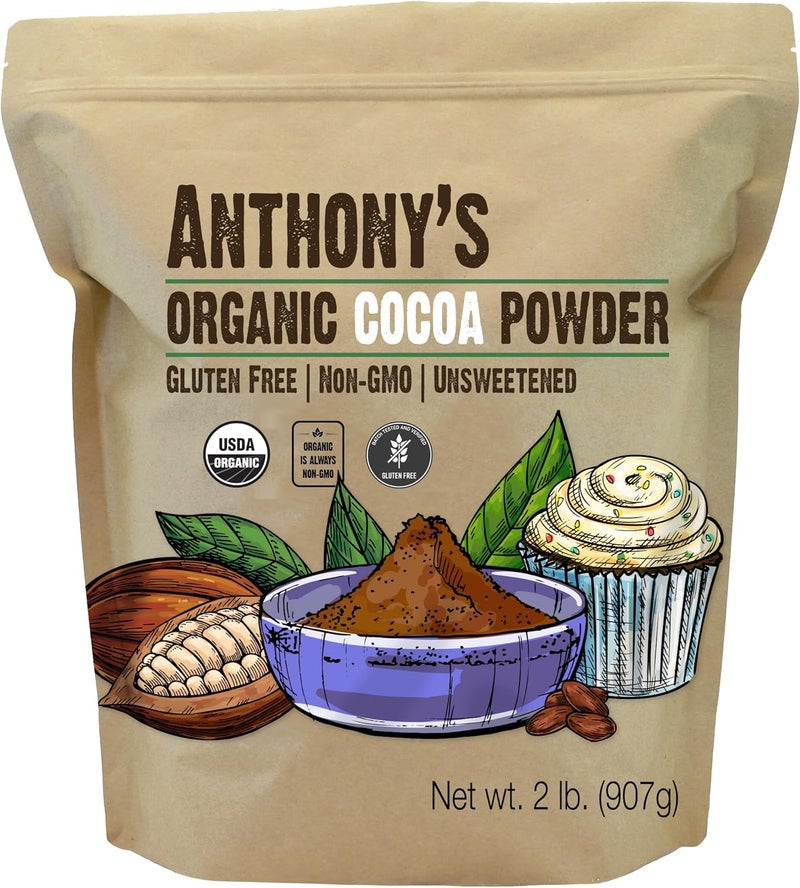 Anthony's مسحوق الكاكاو العضوي من أنتوني - 2 رطل - Image 1