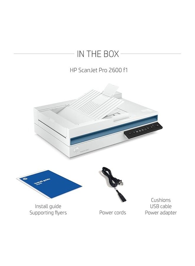HP ScanJet Pro 2600 F1, Fast 2-Sided Scanning And Auto Document Feeder White - Image 4